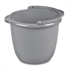 10 Qt. Spout Pail Classic Titanium,Gray Plastic Bucket with Pour Spout and Handle for Cleaning, Mopping, Gardening