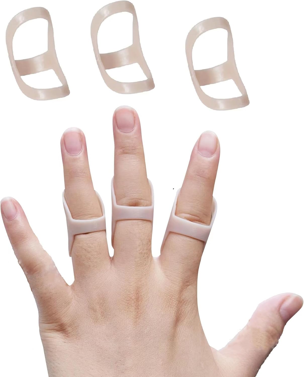 3 Pack Oval Finger Splints Waterproof Finger Splint for Arthritis, Trigger Finger,Mallet Fingers - Trigger Finger splints For Thumb, Index, Middle, Pinky or Ring Finger