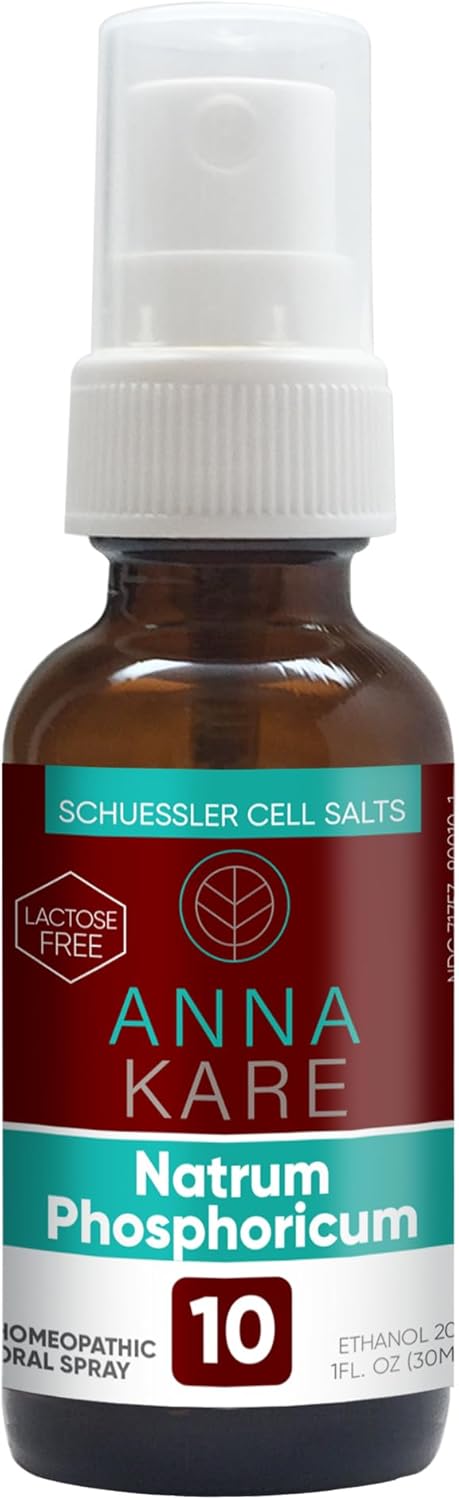 Natrum Phosphoricum #10 – Schuessler Cell Salt for Digestion & pH Balance | Natural Supplement for Kids & Adults | Vegan, Lactose-Free, Sugar-Free | 30 ml Size Oral Spray by AnnaKare