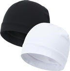 vidsel 100% Cotton Skull Caps for Men Women Breathable Night Cap Sleep Hats Soft Lightweight Running Beanie Helmet Liner