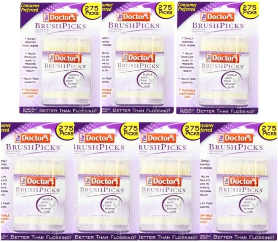 The Doctor's BrushPicks Interdental Toothpicks, 275 Count (Pack of 7)