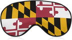 Flag of Maryland Sleep Mask Adjustable Blackout Night Eye Cover for Travel Work