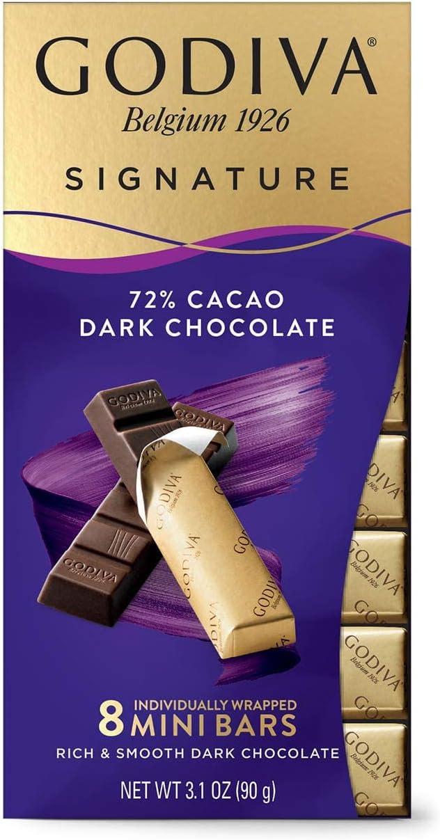 Godiva Signature 72% Cacao Dark Chocolate Mini Bars - 3.1oz