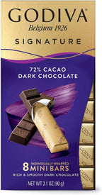 Godiva Signature 72% Cacao Dark Chocolate Mini Bars - 3.1oz