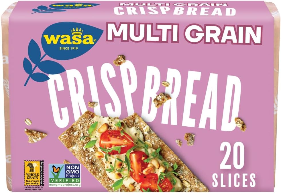 Wasa Multi Grain Crispbread, 9.7 oz, Crackers, Non-GMO Ingredients, Good Source of Fiber