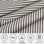 NLUS 2 Pack Kitchen Cooking Aprons, Adjustable Bib Soft Chef Apron with 2 Pockets for Men Women(Black/Brown Stripes)