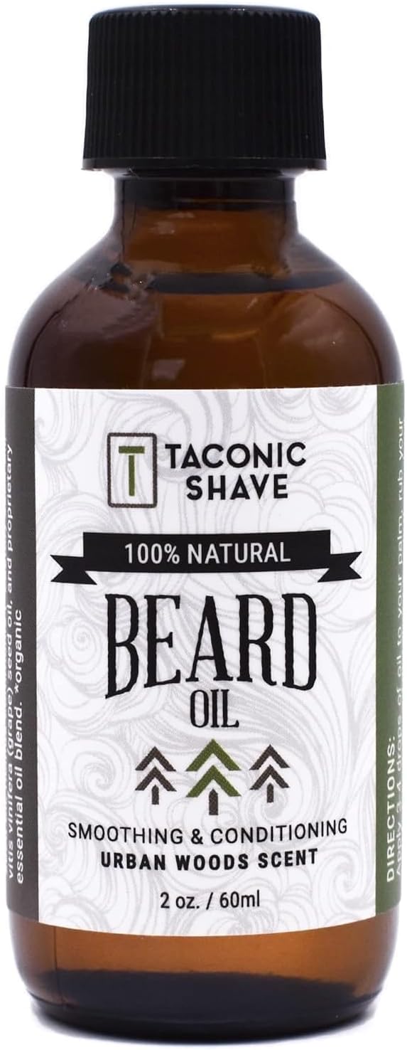 Taconic Shave Premium All Natural Beard Oil - 2 Ounce bottle (Urban Woods)