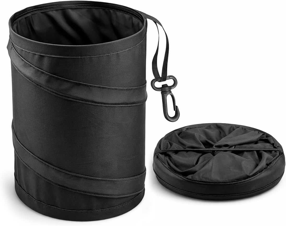 Mavoro 1 Pack, 1 Gallon Car Trash Can | Waterproof Collapsible Pop-Up Car Bin (1 Pack, 1 gal)