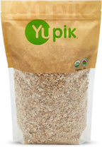 Yupik Organic Barley Flakes, 2.2 lb (35.2 oz), Non-GMO, Vegan, Kosher, Steamed, Rolled & Lightly Roasted Whole Barley Grains, Source of Fiber & Iron, Alternative to Oats, Ideal for Cooking & Baking