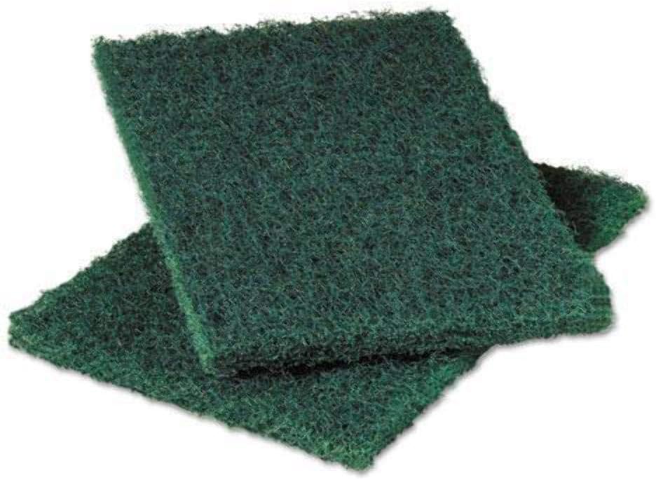 3M™ Scotch-Brite 86CC Heavy-Duty Scouring Pads, 6" x 9", Green, Pack of 10 Pads