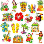 Hawaii Luau Party Cupcake Toppers Hawaiian Birthday Party Decorations Tropical Aloha Tiki Theme Party Cake Cupcake Decorations for Hawaii Summer Theme Baby Shower Supplies