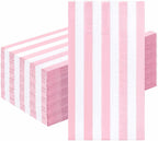 HEIPINIUYE 50 Pieces 3-ply Striped Paper Napkins Light Pink and White Guest Towels Disposable Hand Towels for Bathroom Wedding Birthday Baby Shower Dinner Napkins Disposable