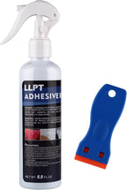 LLPT Adhesive Remover 8.8 fl oz with Plastic Scrapper Surface Safe Removes Labels Stickers Decals Adhesive Tape Residue Tar Grease Chewing Gum (49503-1)