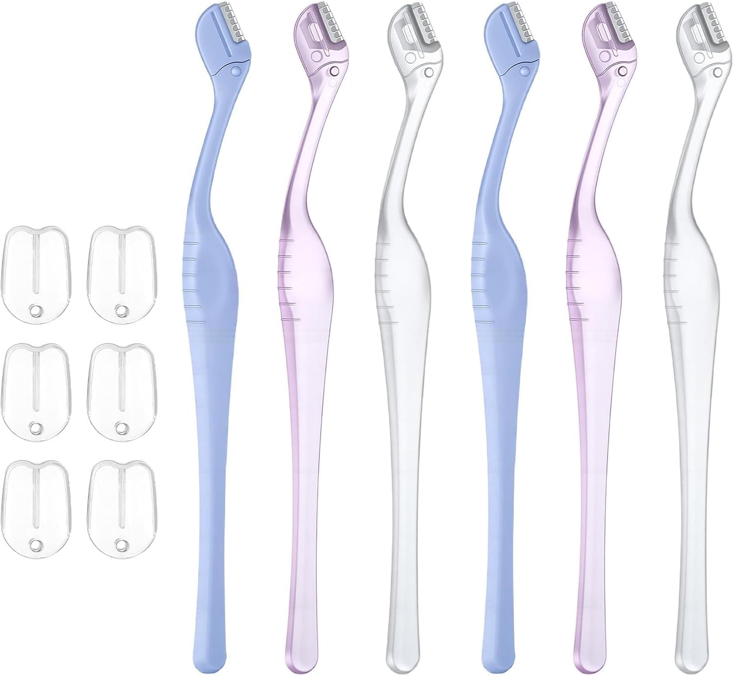 6 Pcs Eyebrow Razor for Women, Mini Eyebrow Razor Trimmer Small Face Razors Lip Hair Remover with Precision Cover Face Razors Eyebrows Shaver Shaving Removal Tool for Women Makeup FaceCare Tool