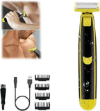 Wet and Dry Electric Shaver, Rechargeable Wet & Dry Shaver, Electric Shaver Cleaner, 360 Face Hybrid Electric Beard Trimmer and Shaver with 4 Interchangeable Cutter Heads, Father's Day Gifts (1 pcs)