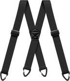Hidden Suspenders for Men X Back Adjustable Elastic Men's Suspenders Under Clothes with 4 Snap Loop