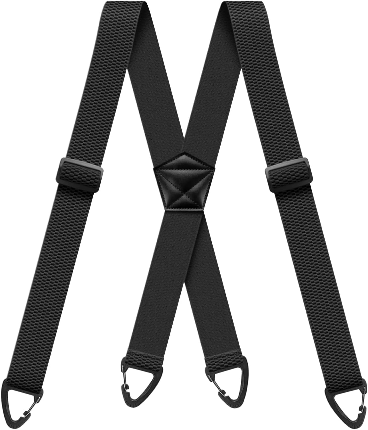 Hidden Suspenders for Men X Back Adjustable Elastic Men's Suspenders Under Clothes with 4 Snap Loop