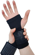 WOXVM 2 Pack Wrist Brace, Compression Wrist Support Splint for Women Men, Adjustable Wrist Strap Compression Wraps Fit Right Left Hand for Fitness, Carpal Tunnel Arthritis, Tendonitis, Wrist Pain