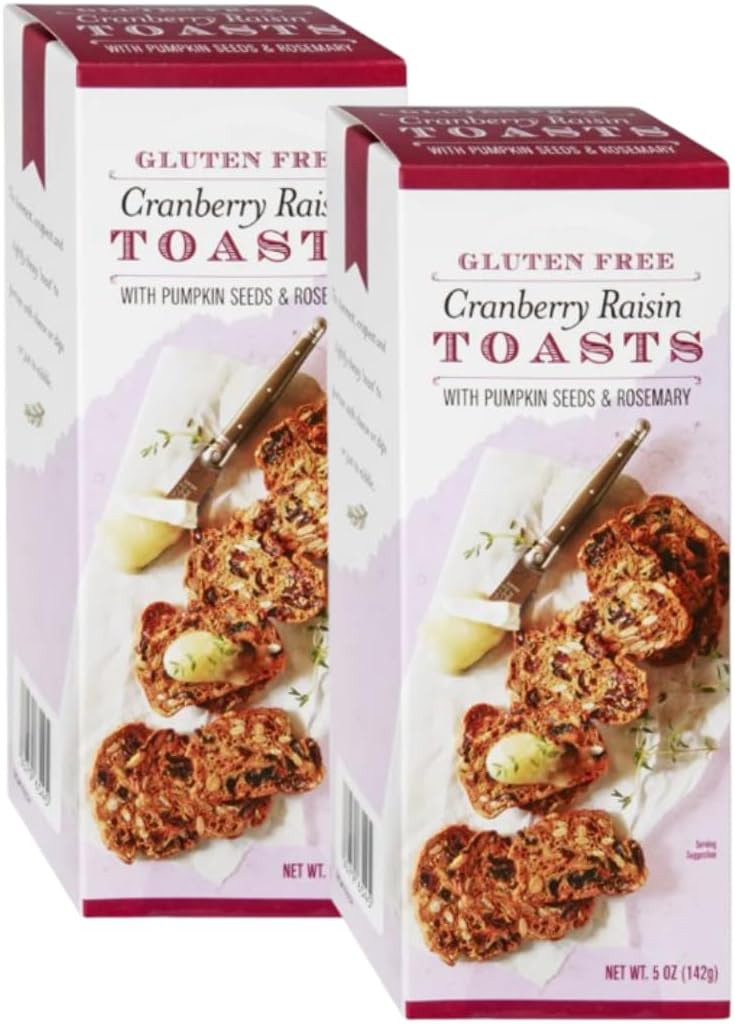 Gluten Free Cranberry Raisin Toasts 5 oz (142g) - 2 PACK
