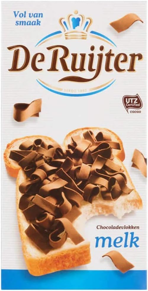 Deruyter ChocoadeVlokken Melk(Milk Chocolate FLAKES), 10.5-Ounce Box