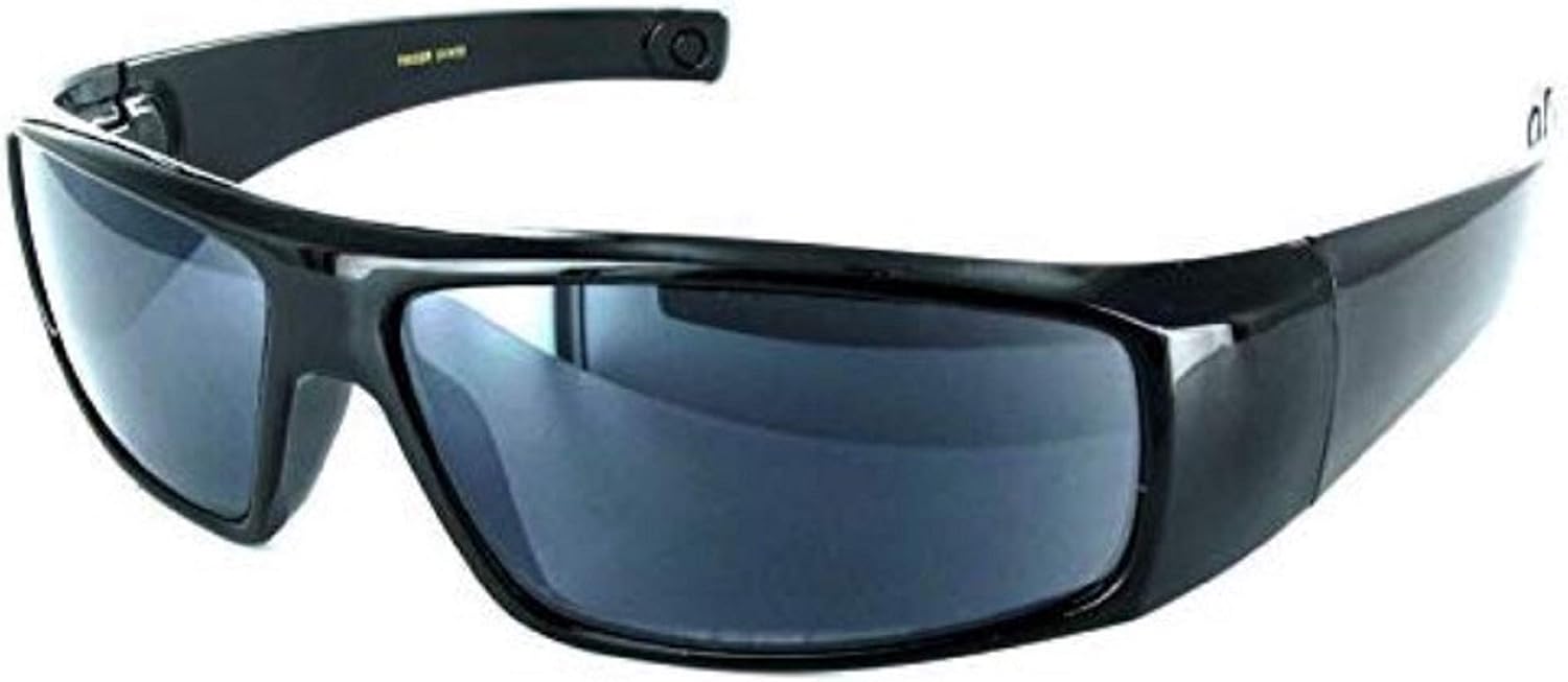 Classic Wrap Around Designer Reading Sunglasses for Men & Women, 1.00, Black