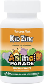 NaturesPlus Animal Parade KidZinc, Tangerine Flavor - 90 Animal-Shaped Lozenges - Organically Chelated Zinc - Vegan, Gluten Free - 90 Servings