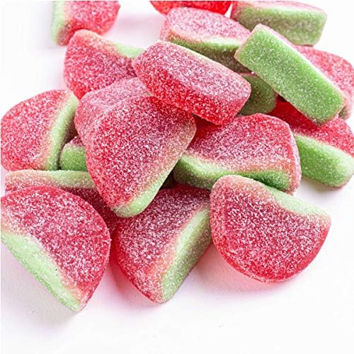 Candy Club Gourmet Gummy Watermelon Slices, Gluten Free, Sweet and Sour Chewy Fruit Treats for Gifts, Parties, Snacks, Candy Buffets, etc - 5.5oz Jar