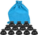 Silicone Cupping Therapy Sets Cups Massage, 12pcs Professional Vacuum Cupping Anti Cellulite Suction Cup for Facial Body Massage, Deep Tissue, Myofascial Release, Pain Relief, Muscle Relaxation(Black)