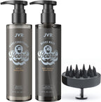 JVR Beard Wash and Beard Conditioner for Men, Beard Shampoo Cleanse and Reduces Frizz, Soften & Strengthens, Organic with Coconut, Aloe, Provides Shine for Dry & Coarse Beards, Beard Care (6.7oz)