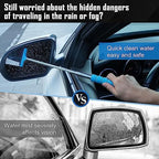 Side Mirror Squeegee, 2 PCS Car Mirror Squeegee, Retractable Car Rearview Mirror Wiper for All Vehicles, Universal Automotive Accessories