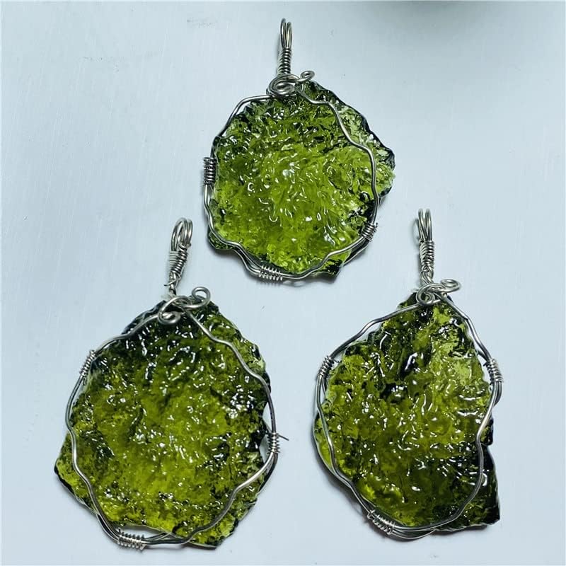 Moldavite Czech Meteorite Mineral Specimen Spiritual Healing Aerolite Crystal Energy Stone, 11223S1BOTTON (Color : Moldavite, Size : 5-10g)