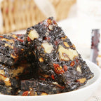 Black Sesame red dates Walnut soft cake (500g/17.65OZ) Sichuan traditional handmade walnut cake,Gummy candy,dessert,dim sum,Black sesame red dates cake,healthy snack gifts,snack food (1000g)