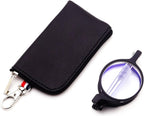 Mini Portable Folding Round Reading Glasses Women Men Blue Light Blocking Pocket Reader Eyeglasses with Bag Case