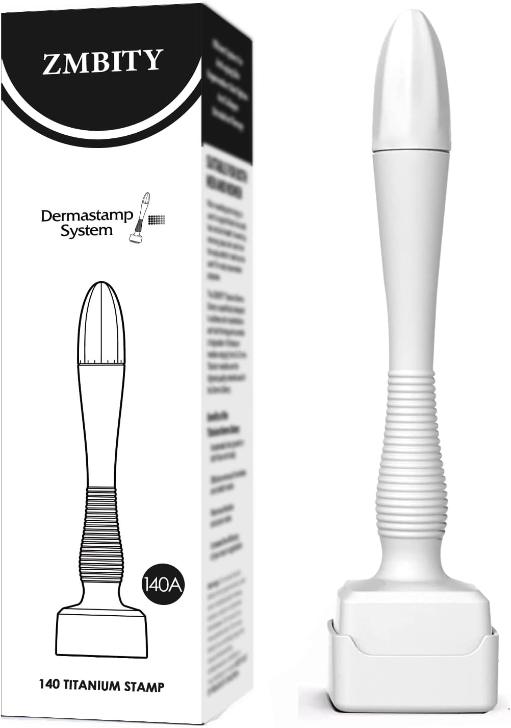 Titanium Microneedles Derma Stamp - Derma Roller Alternative -Microneedle Micro Needle Skin Care Tool - Microneedling Stamp for Men and Women (0.25mm)