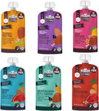 Li'l Hala Foods - Baby Meat Pouches - (Variety 6 Pack) | Baby Food Purees with Protein, Healthy Fats & Fiber from Real Meat & Organic Veggies