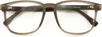 V.W.E. Large Men Wood Grain Printed Temple Progressive Bifocal Reading Glasses - No Line Clear on Top Bifocals Reader 148MM