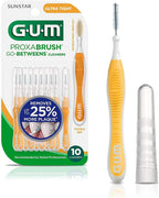 GUM Proxabrush Go-Betweens - Ultra Tight- Interdental Brushes - Soft Bristled Dental Picks for Plaque Removal Health - Safe for Braces & Dental Devices, 10 Count(Pack of 6)