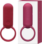 TENGA TSV-003 Smart Vibe Vibrating Ring, Stimulating Rechargeable Couple's Vibrator, Carmine