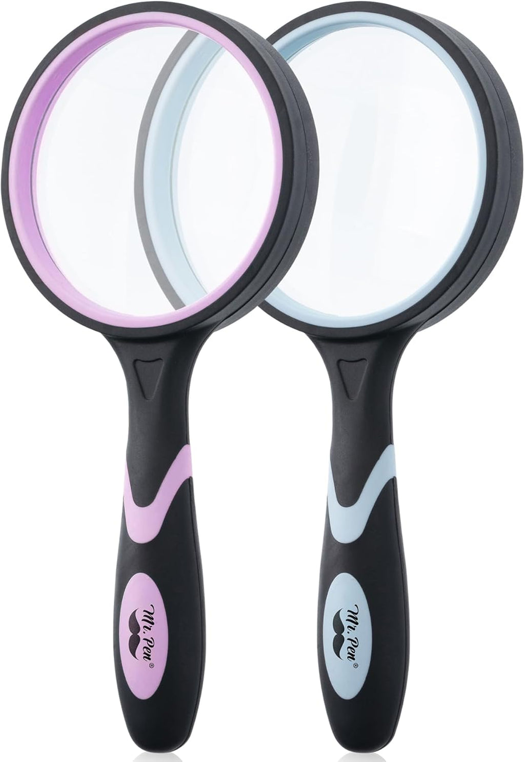 Mr. Pen- Magnifying Glass, 2 Pack, 10X Magnifier, 75mm Glass Lens, Magnifier for Reading, Magnifying Glasses for Close Work