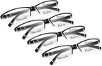 Yogo Vision Bifocal Reading Glasses Men Lightweight Half Rim Frame MultiFocal Readers Comfortable Stylish Eyewear 4/pk