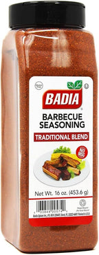 Badia Barbecue Seasoning Traditional Blend, 16 oz – Perfect for Ribs, Chicken, Steaks, Burgers, and Marinades – Bold Flavor for Backyard BBQ