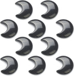 SUPERFINDINGS 10Pcs Natural Obsidian Cabochons Crescent Moon Black Gemstone Healing Crescent New Carved Stones Crystal Worry Stones for Jewelry Making Meditation Balancing Pendant Decor