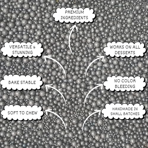 Confect Love Silver Metallic Disco Ball Sprinkles – Edible Cake Decorating Sugar Pearls | Shiny Silver Dessert Toppers for Cupcakes, Cookies, Cakes & Party Treats | Vegan, Gluten-Free, Nut-Free, Soy-Free, Dairy-Free, Palm Oil-Free- 4.2 Oz