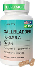 Ox Bile Supplements for No Gallbladder - Ox Bile Digestive enzymes, Purified Bile Salts, Gallbladder Supplements Complex Formula, 90 Capsules