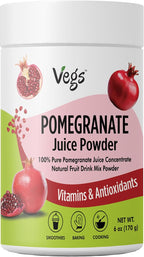 Pomegranate Juice Powder - Freeze Dried Organic Pomegranate Fruit Juice Concentrated Antioxidants & Electrolytes - Instant Drink Mix Powder for Hydration, Flavoring, Sugar Free 6 oz (Pack of 1)