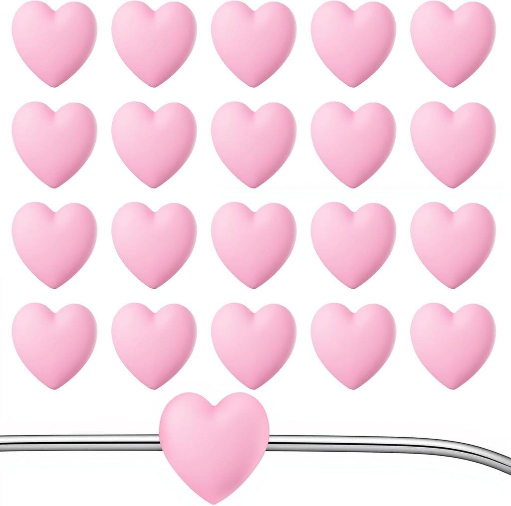 10 Pairs Heart Eyeglass Ear Grip Silicone Anti Slip Eyewear Retainer Eyeglasses Stopper for Ear Hooks Holder Sunglasses Soft Temple Tips Stopper for Adults (Pink)