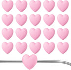 10 Pairs Heart Eyeglass Ear Grip Silicone Anti Slip Eyewear Retainer Eyeglasses Stopper for Ear Hooks Holder Sunglasses Soft Temple Tips Stopper for Adults (Pink)