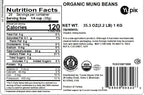 Yupik Organic Mung Beans, 2.2 lb (35.3 oz), USDA Certified, Kosher, Gluten-Free, Dried Legumes, Excellent Source of Protein & Fiber, Perfect for Sprouting, Soups & Salads