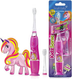 brush-baby - KidzSonic Unicorn Kids Electric Toothbrush for Ages 3+ with Disco LED Lights, Gentle Sonic Vibrations, 2-Minute Smart Timer & 30‑Second Pulse Reminders – AAA Battery Included