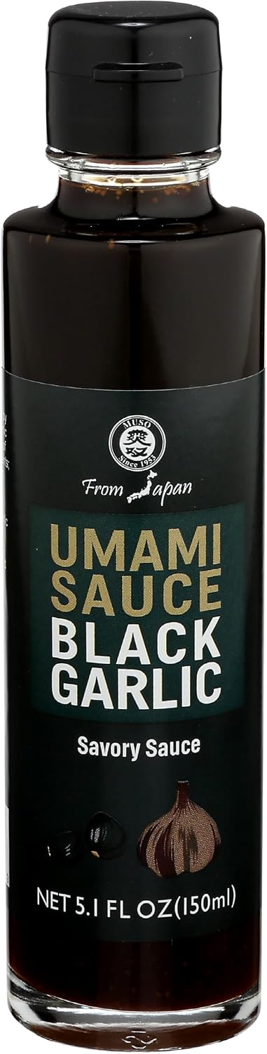 Muso From Japan - Black Garlic Umami Sauce - Rich Flavor, Vegan and Gluten-Free - 5.1 Oz